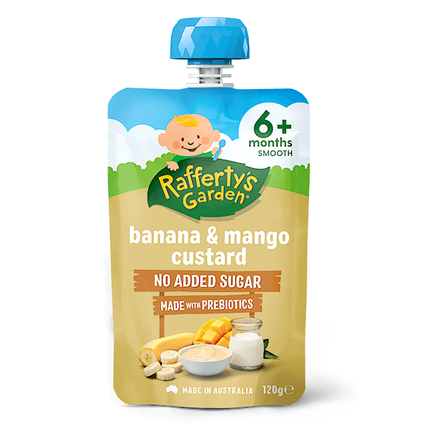 Banana Mango Custard 6 month baby food pouch