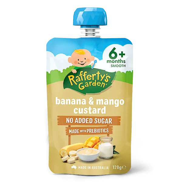 Banana Mango Custard 6 month baby food pouch
