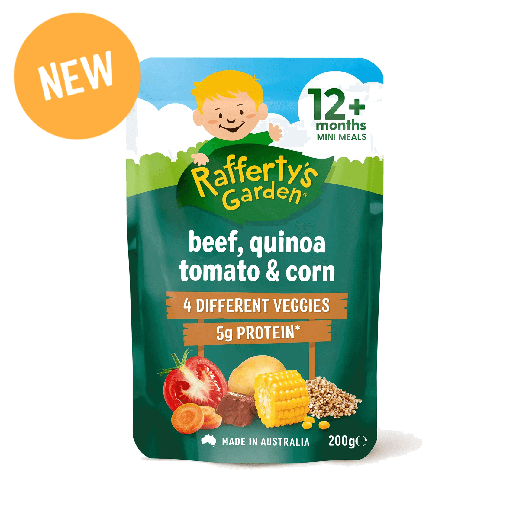 Beef Quinoa Tomato & Corn Mini Baby Meal Rafferty's Garden