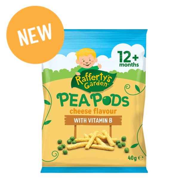 cheese flavoured pea pod baby food snack for 12 month olds