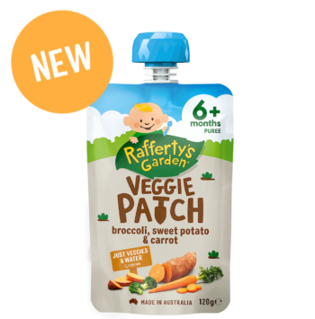 broccoli, sweet potato & carrot baby food pouch