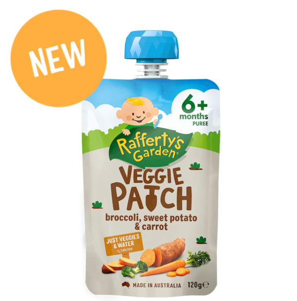 broccoli, sweet potato & carrot baby food pouch