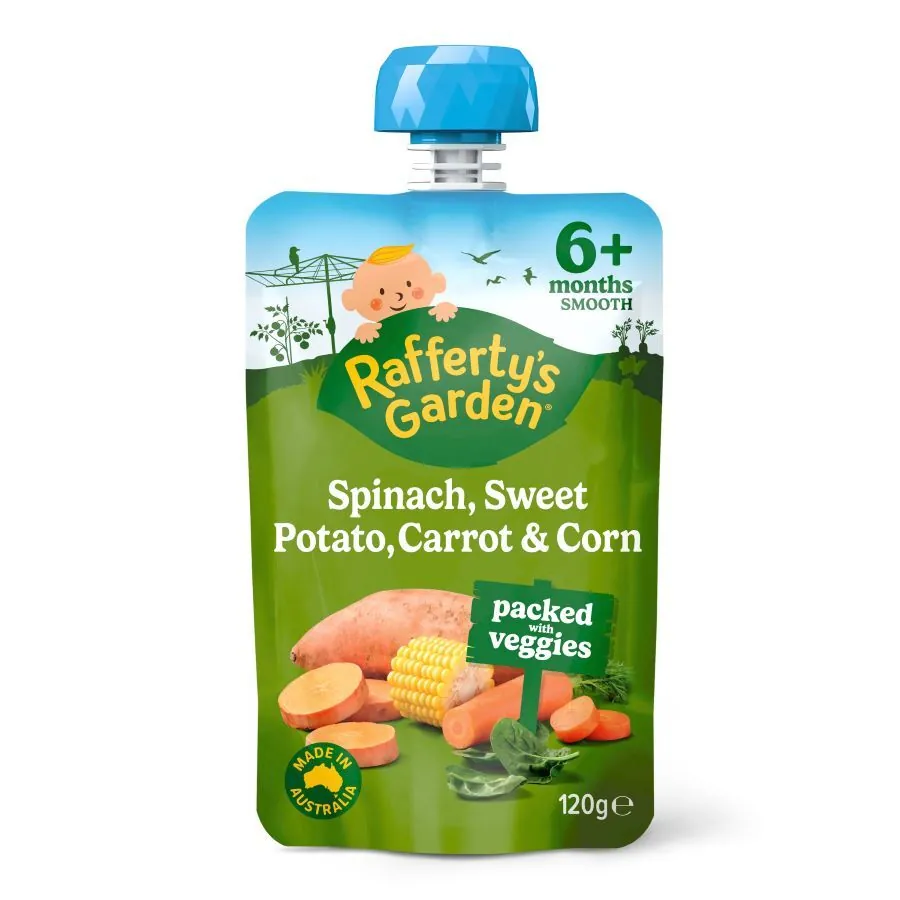 Veggie Patch - Spinach, Sweet Potato, Carrot & Corn