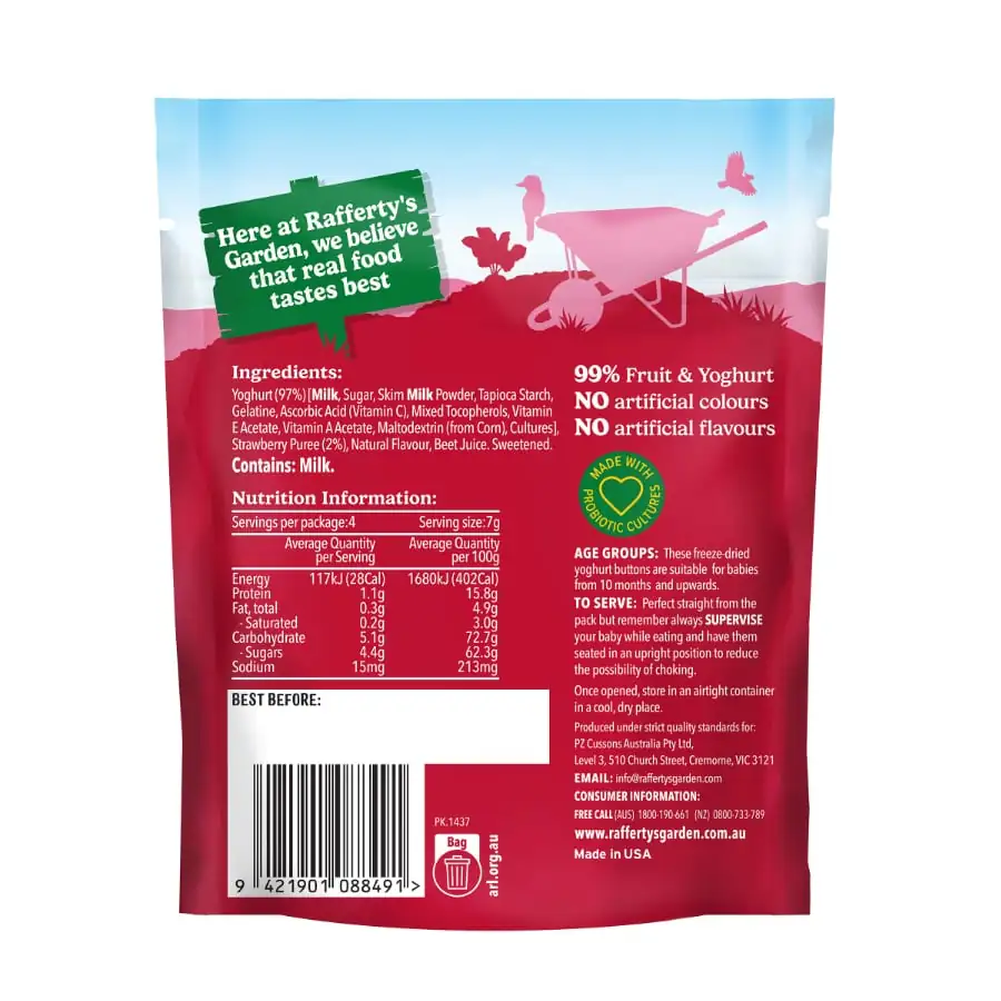 Strawberry Yoghurt Buttons