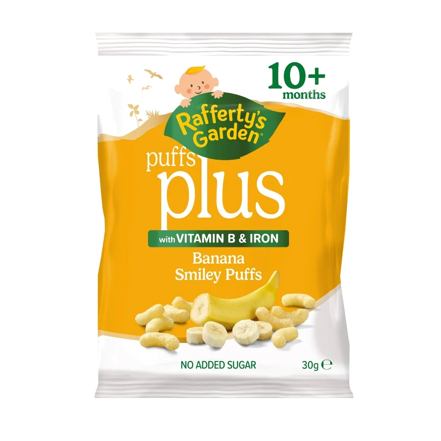 Puffs Plus Banana Smiley Puffs 10m+ 30g